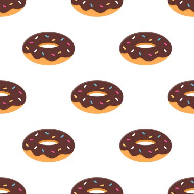 Beyaz arkaplanda donutsuz desen.