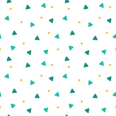 Beyaz arkaplanda yeşil geometrik desen.