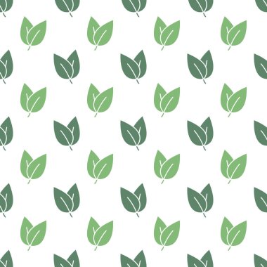 Yeşil Yapraklar vektörsüz kalıp arkaplanı.