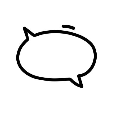 Çizgi roman tarzı siyah konuşma balonu, Vektör, İllüstrasyon.