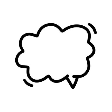 Çizgi roman tarzı siyah konuşma balonu, Vektör, İllüstrasyon.