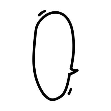 Çizgi roman tarzı siyah konuşma balonu, Vektör, İllüstrasyon.