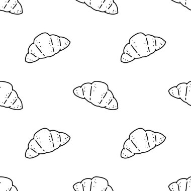 Kruvasan karikatürünün kusursuz desenleri..