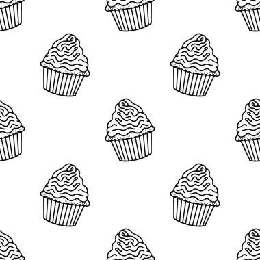 Kek karikatürünün kusursuz desenleri.