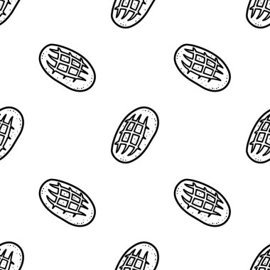 Ekmek karikatürünün kusursuz desenleri.