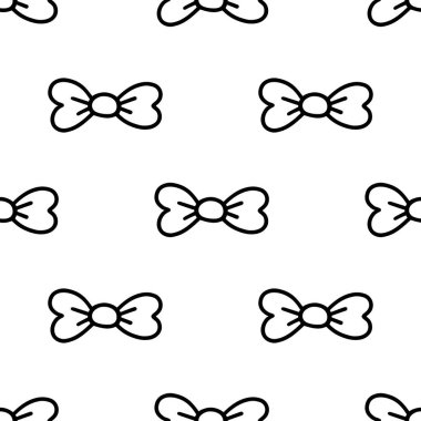 Çizgi film papyonları pürüzsüz desenler, Vektör.