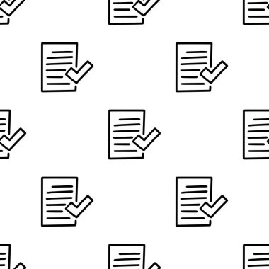 Çizgi film Kağıt ve İşaretler pürüzsüz desenler, Vektör.