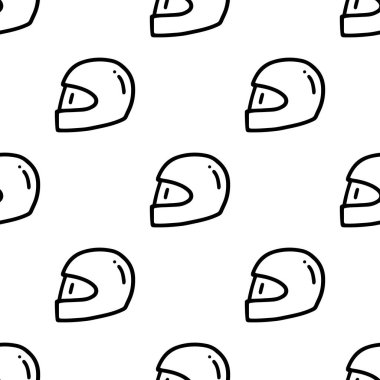 Kask karikatürü kusursuz desen, Vektör.