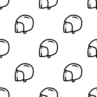 Kask karikatürü kusursuz desen, Vektör.