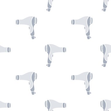 Hair dryer cartoon seamless pattern, Vector.	