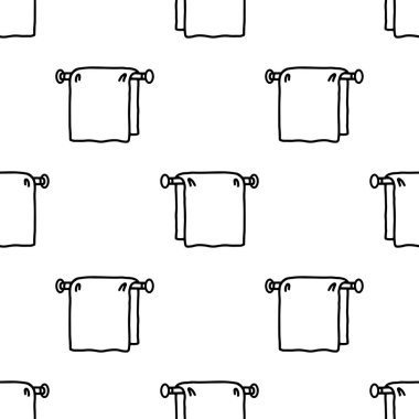 Havlu karikatürü kusursuz desen, Vektör.