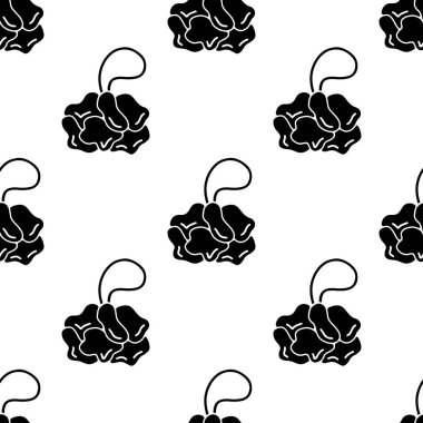 Lif süngeri silueti. Çizgi film kusursuz desen, Vektör..