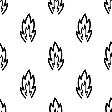 Çizgi film karalaması Ateş Efekti elementi kusursuz desen.