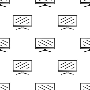Çizgi film karalama bilgisayar monitörü kusursuz desen.