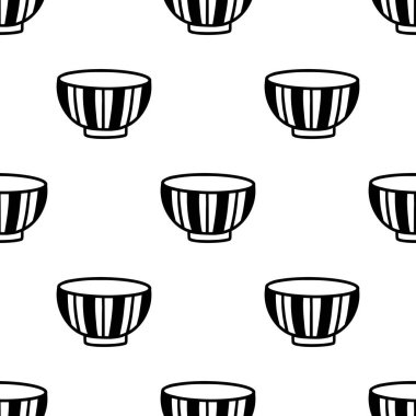 Çizgi film karalama kasesi kusursuz desen.