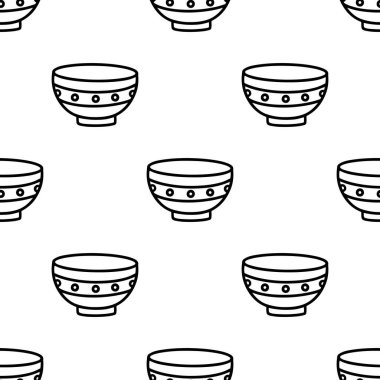 Çizgi film karalama kasesi kusursuz desen.