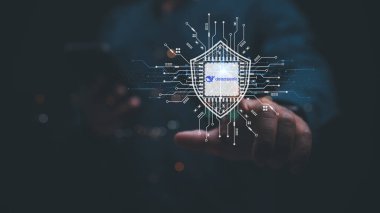 Songkhla, Tayland, 31.01.2025, Logo DeepSeek, DeepSeek AI ve üretken teknoloji modern eğilimlerin önünde kalmak ve yenilikleri yönlendirmek için.