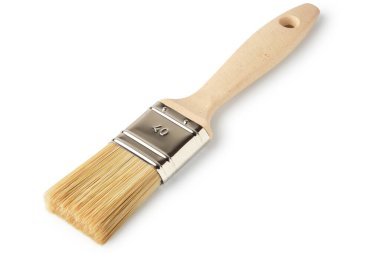 Boya fırçası beyaz arkaplanda izole edildi.