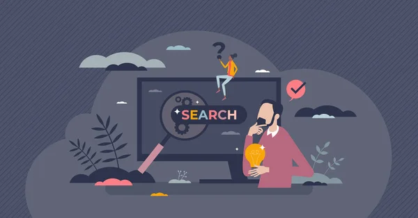 Search Engine Optimization Serviço Seo Para Web Classificação Conceito Pessoa —  Vetores de Stock