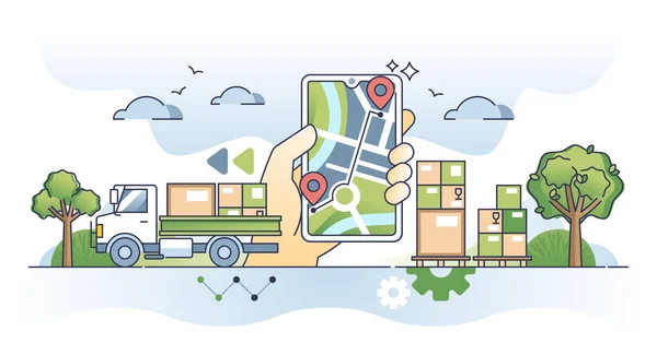 Reverse Logistics Als Konzept Des Green Supply Chain Management Sammeln — Stockvektor