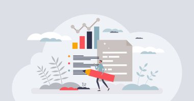 Analiz ve istatistiksel bilgiler ya da veri incelemesi küçük insan konsepti üzerinde çalışır. Ekonomik finans grafiksel değerlendirme ya da büyüme planlama vektörü çizimi. Pazar analizi ya da iş bütçesi karı