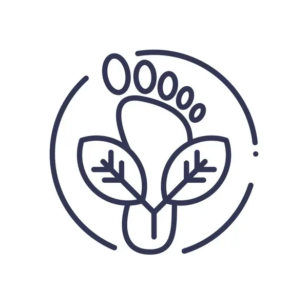Carbon Footprint Plant Icon — Stock Vector