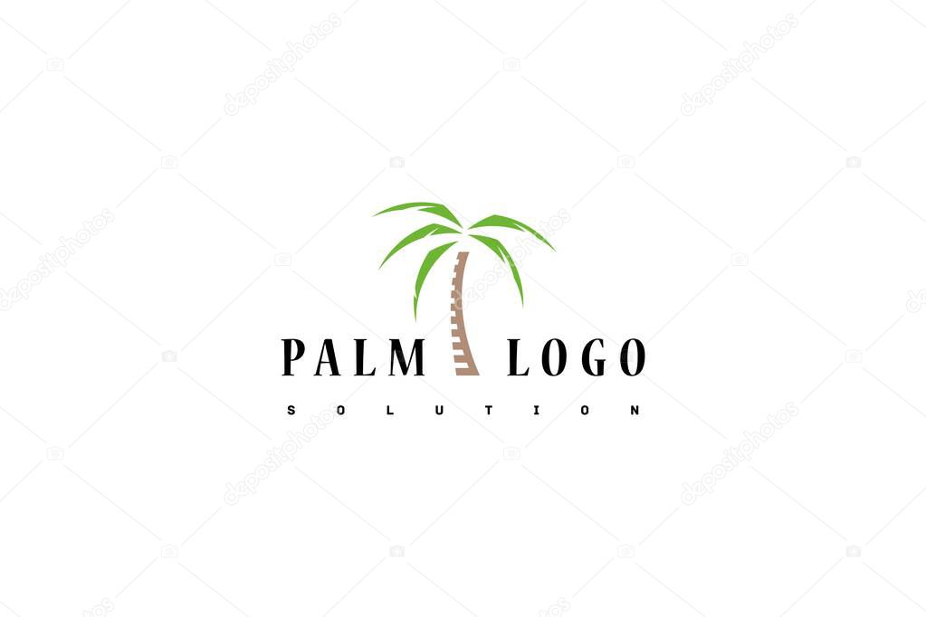 Template logo design solution with palm sign
