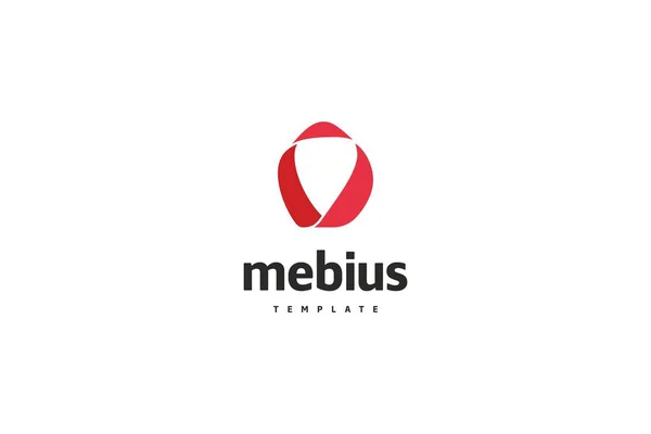 Šablona Lakonické Logo Design Řešení Mebius Stuha Barevný Obrázek — Stockový vektor