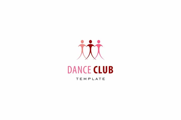 Πρότυπο Μινιμαλιστική Λύση Σχεδιασμού Λογότυπου Για Κλαμπ Σχολή Χορού — Διανυσματικό Αρχείο