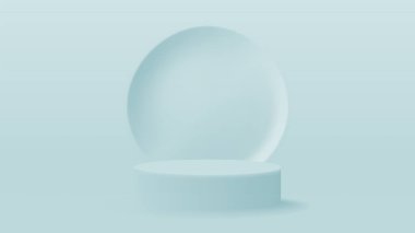 Minmal pastel mockup stage 3d realistic style background vector illustration