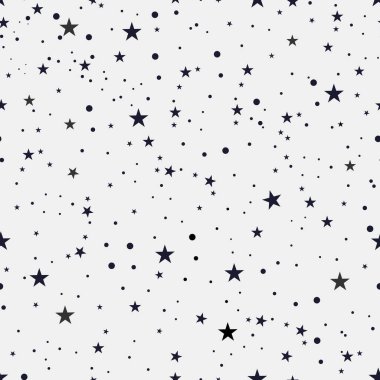 Kusursuz siyah donanma gri yıldızları. Minimalist gri arka plan deseni. Vektör illüstrasyonu