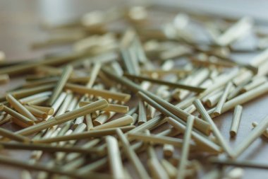 Dağınık saman. Küçük alan derinliği