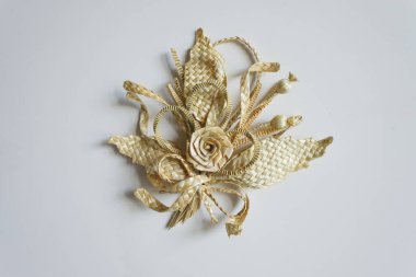 Duvar dekorasyonu. Saman duvar dekorasyonu