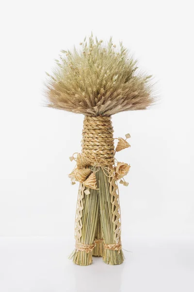 stock image Didukh. Ukrainian Christmas decoration and traditional symbol. Made of straw of different cereals. Didukh literally means the spirit of ancestors.