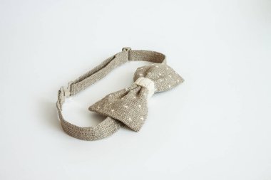 Papyon. Keten kumaştan yapılmış. Nakış. Nakış. Beyaz arkaplan