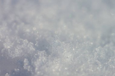 Soyut kış geçmişi. Kar kristalleri. Alanın küçük derinliği.