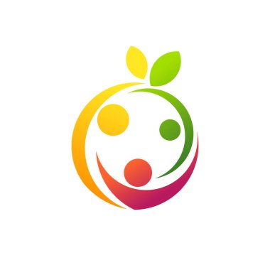 Sağlık hizmetleri aile logosu, eğlence ve sağlık aile sembolü vektör tasarımı