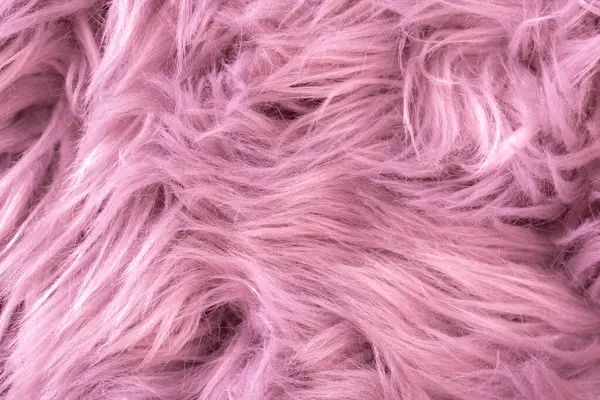 Pink Fur Texture Top View Pink Sheepskin Background Fur Pattern Imagens Royalty-Free