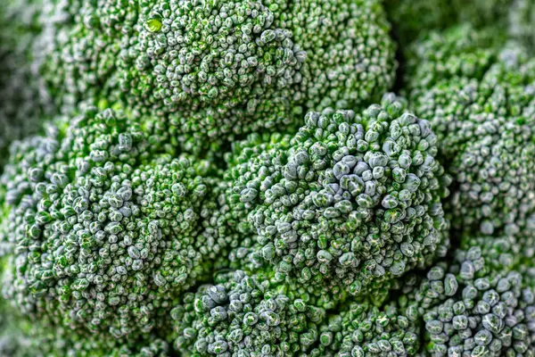 Vzor Brokolice Makro Foto Zelená Brokolice Textura Čerstvá Zelená Brokolice Royalty Free Stock Obrázky