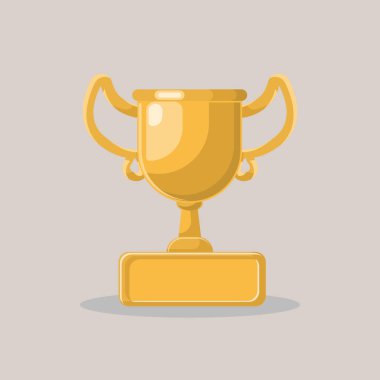Kazanana düz illüstrasyon altın ödülü