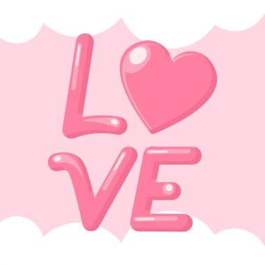 Düz illüstrasyon ögesi Sevgililer Günü simgesi, Sevgililer Günü