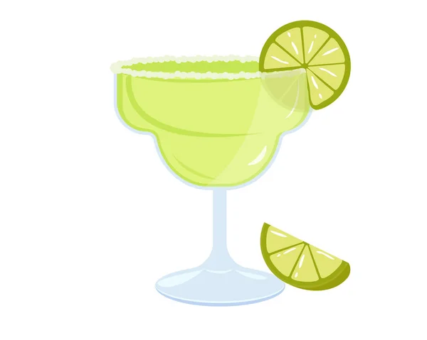Verre Avec Tequila Une Tranche Citron Illustration Vectorielle Nourriture Mexicaine Vecteurs De Stock Libres De Droits