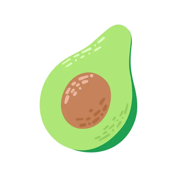 Avocadofrucht Symbol Inneren Vektorillustration Catroon Ilucstratin — Stockvektor