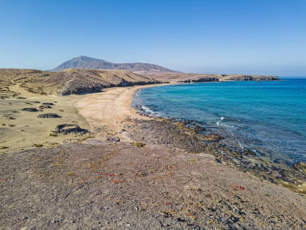 Drone Foto Van Los Ajaches National Park Canarische Eilanden Lanzarote — Stockfoto