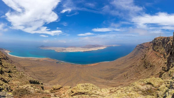 Άποψη Του Νησιού Loa Graciosa Ανοικτά Lanzarote Από Mirador Del — Φωτογραφία Αρχείου