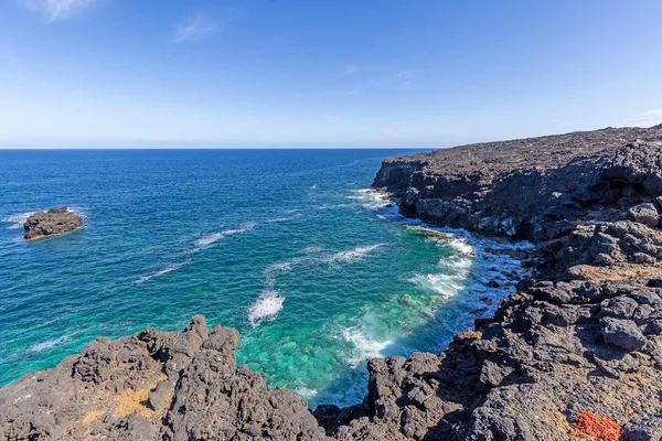 Picture Volcanic Coast Golfo Lanzarote Daytime — Stock Photo, Image