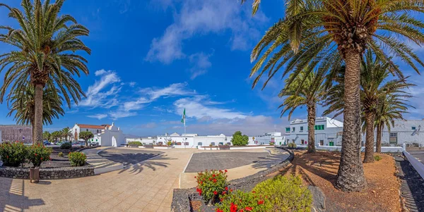 Panoramiczny Obraz Historycznej Osady Teguise Wyspie Kanaryjskiej Lanzarote Ciągu Dnia — Zdjęcie stockowe