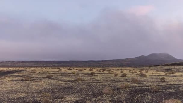 Drone Time Lapse Video Nad Jałowym Wulkanicznym Parkiem Narodowym Timanfaya — Wideo stockowe