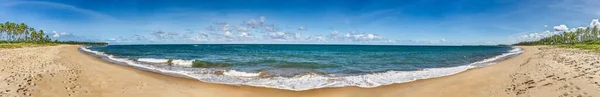 Панорамное Изображение Пустынного Пляжа Бразильском Регионе Баия Дневное Время — стоковое фото