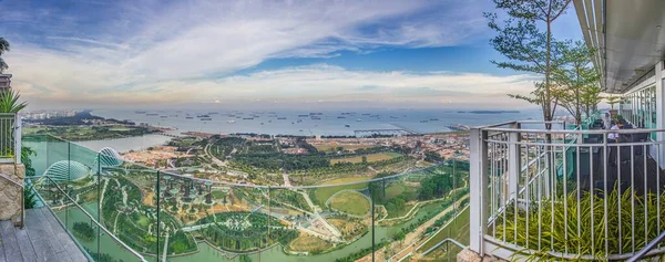 Bird Eye View Picture Gardens Bay Singapore Year 2012 Daytime — Stock Photo, Image